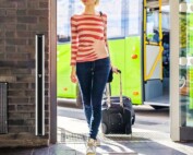 Prisma Button i flere størrelser fil togstation og rejsecentrum