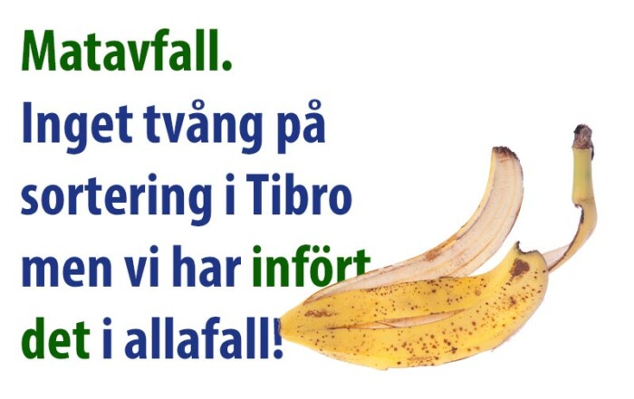 Matavfall – sortering inget krav i Tibro men...