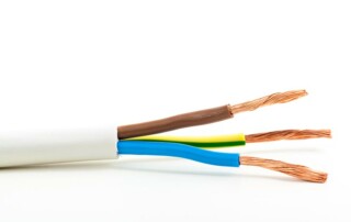 Cables on a white background