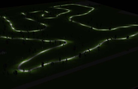 Prisma Light utomhusbelysning referens: Rekreation & Fritid Motionsspår Ljusberäkning