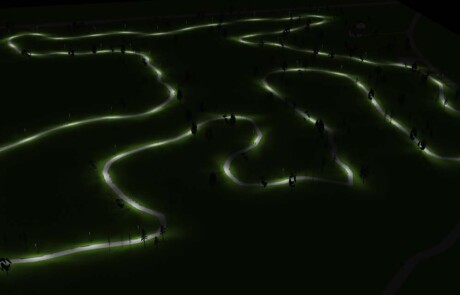 Prisma Light utomhusbelysning referens: Rekreation & Fritid Motionsspår Ljusberäkning