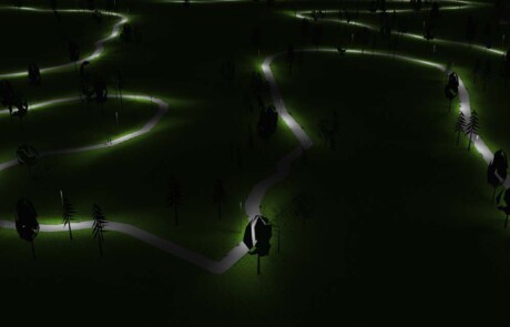 Prisma Light utomhusbelysning referens: Rekreation & Fritid Motionsspår Ljusberäkning