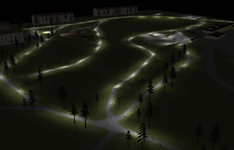 Prisma Light utomhusbelysning referens: Park & Natur Park Ljusberäkning