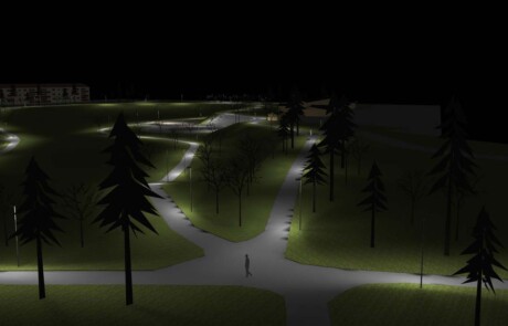 Prisma Light utomhusbelysning referens: Park & Natur Park Ljusberäkning