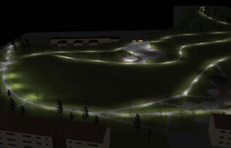 Prisma Light utomhusbelysning referens: Park & Natur Park Ljusberäkning