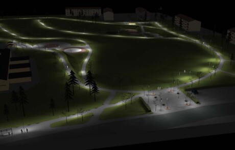 Prisma Light utomhusbelysning referens: Park & Natur Park Ljusberäkning