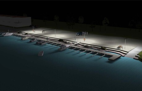 Prisma Light utomhusbelysning referens: Park & Natur Hamnområde Ljusberäkning