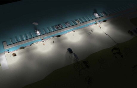 Prisma Light utomhusbelysning referens: Park & Natur Hamnområde Ljusberäkning