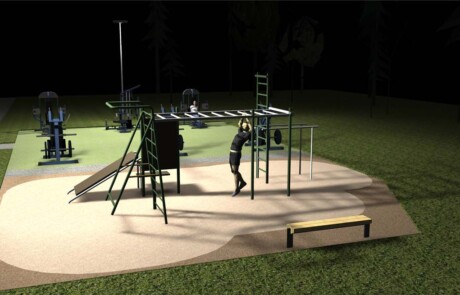 Prisma Light utomhusbelysning referens: Rekreation & Fritid Utegym Ljusberäkning