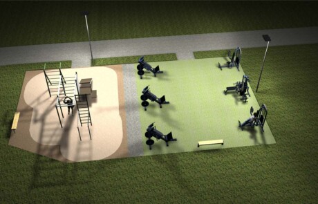 Prisma Light utomhusbelysning referens: Rekreation & Fritid Utegym Ljusberäkning