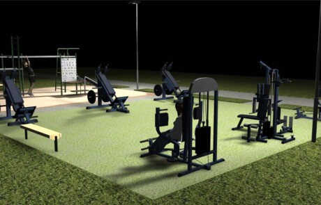 Prisma Light utomhusbelysning referens: Rekreation & Fritid Utegym Ljusberäkning