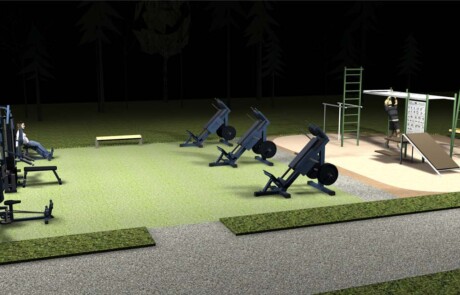 Prisma Light utomhusbelysning referens: Rekreation & Fritid Utegym Ljusberäkning