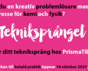 Sök Tekniksprånget hos PrismaTibro