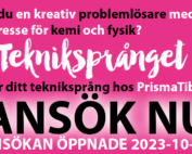 Ansökan till Tekniksprånget öppen