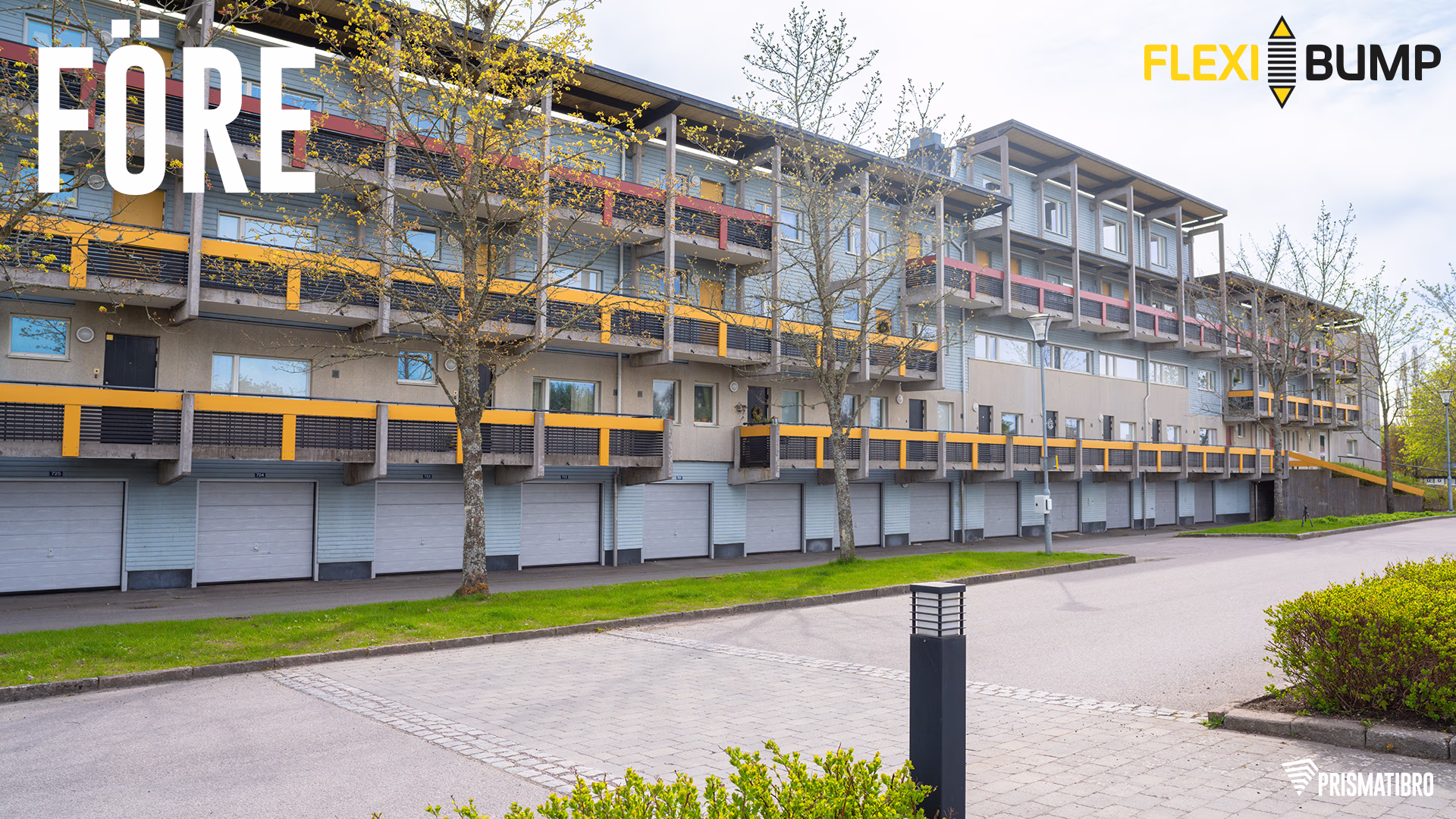 Flexibump hastighet före och efter installation av farthinder